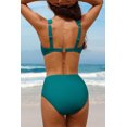 thumbnail image 3 of Charmo Women Scalloped Bikini Swimsuit High Waisted Two Piece Bathing Suit, 3 of 5