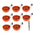 thumbnail image 2 of Taza de Agua para Pollos Jinwen 3.4 Pulgadas Naranja, 2 of 8