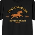 thumbnail image 2 of Yellowstone Dutton Ranch Crew Neck Short Sleeve Men's Black T-shirt-5XL, 2 of 7