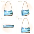 thumbnail image 2 of Ryvnso Palm Tree Beach Womens Chain Shoulder Bag Tote Handbags Clutch Hobo Purse with Zipper for Travel, 2 of 7