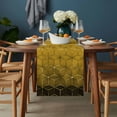 thumbnail image 2 of Yellow Geometric Table Runner - 70 Inch Long, Kitchen Dining Table Runner Dresser Scarves, Modern Abstract Art Ombre Farmhouse Decor for Coffee Tables Wedding Party Banquet, 2 of 8