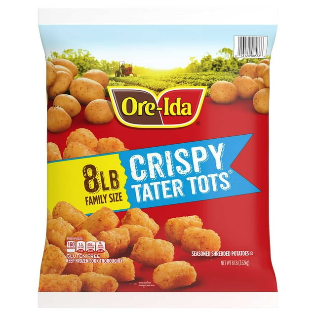 Ore-Ida Crispy Tater Tots, Frozen, 8 lbs.
