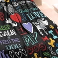 thumbnail image 3 of I Love My Dogs Art Blanket,Comfortable Soft Flannel Throw Blanket,All Season,Warm Lightweight Blankets for Sofa Bed Couch Living Room Chair,30"x40", 3 of 4
