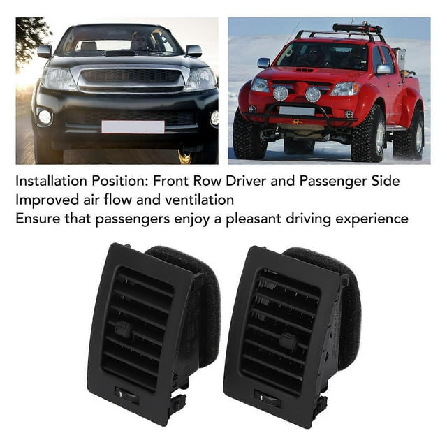 Pair of Driver and Passenger Side AC Air Duct Outlet Vent Assembly Enhanced Airflow for Camry XV40 2007 to 2011