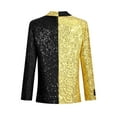 thumbnail image 2 of YIZYIF Kids Boys Sparkle Sequins Jacket Long Sleeve Glittery Coat Wedding Prom Birthday Party Blazer Outerwear Gold&Black 6, 2 of 5