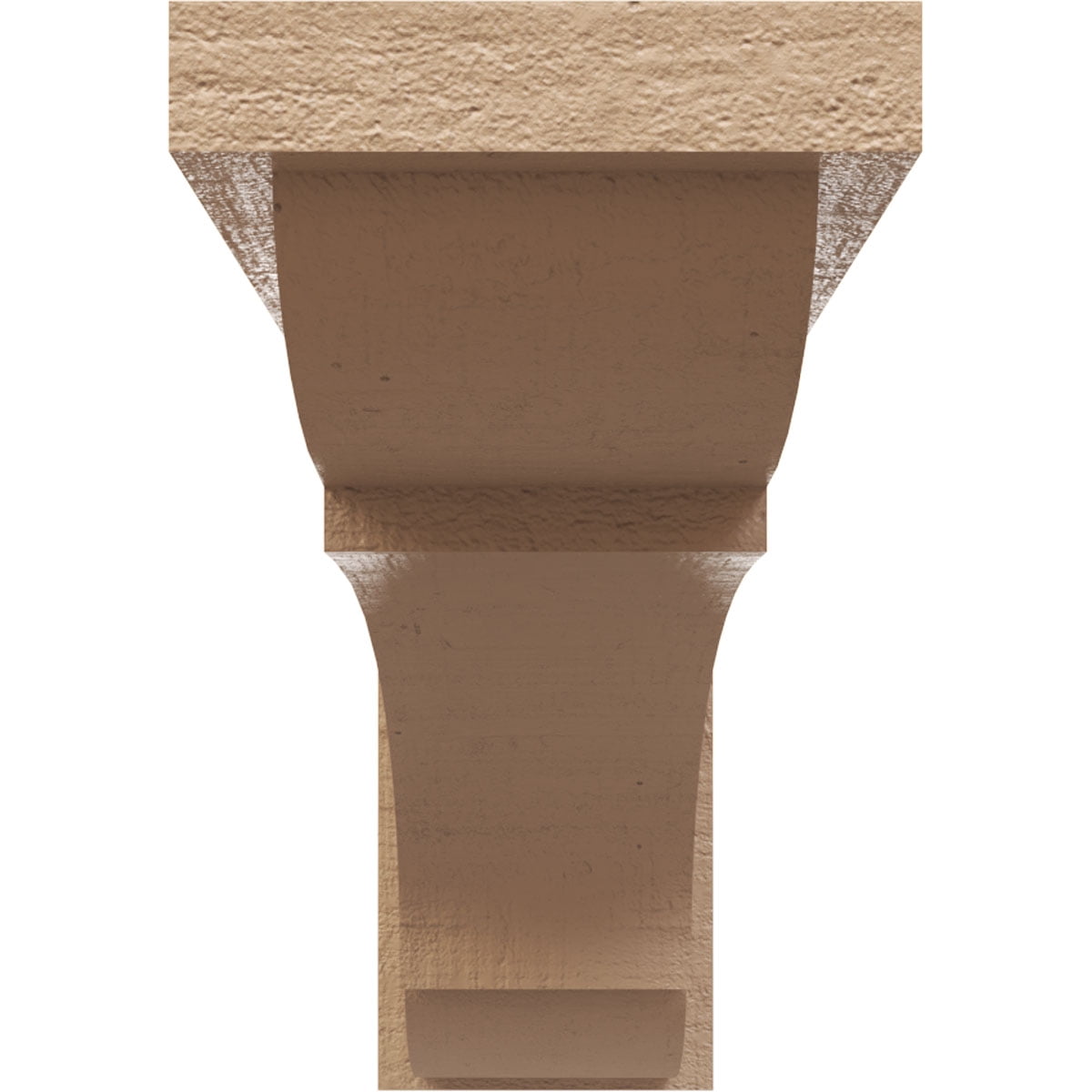 4"W x 24"D x 8"H Thin Bryant Rough Cedar Woodgrain TimberThane Corbel, Primed Tan