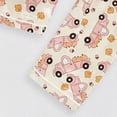 thumbnail image 4 of Boys 2‑Piece Collared Button‑Up Pajama Set with Cartoon Print,Soft Fabric Sleepwear for Boys 3-4 Years, 4 of 7