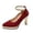 2Red, variant on Win s Way Women's Oktoberfest Rhinestone Ankle Strap Black Heels Platform Closed Toe Shoes