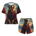 thumbnail image 4 of Picia Meditating Golden Retriever Pajamas Sets for Women Soft Short-Sleeved Pjs with Lounge Shorts Two Piece Sleepwear-Medium, 4 of 9