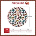 thumbnail image 2 of Daiia Colorful Flying Butterflies Drawing Merry Christmas Tree Skirt , Xmas Large Lace-up Tree Skirt, Santa Snowflakes Rustic Home Decorations New Year Party Farmhouse Decor-30", 2 of 6