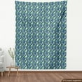 thumbnail image 4 of Ambesonne Floral Fabric by the Yard Upholstery, Bold Flowers Blossoming Art, 5 Yards, Sky Blue Green and White, 4 of 5