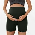 thumbnail image 4 of Juslio Women Maternity Shorts Yoga Pants High Waisted Pockets Soft Elastic Yoga Pants, 4 of 5
