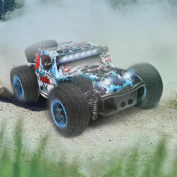1/28 Rc Coche Con Luz 4WD 1/28 RC Coche con luz LED Anti Drop 2.4G Vehículo todo terreno Juguete Los mejores regalos Tmvgtek libre de BPA