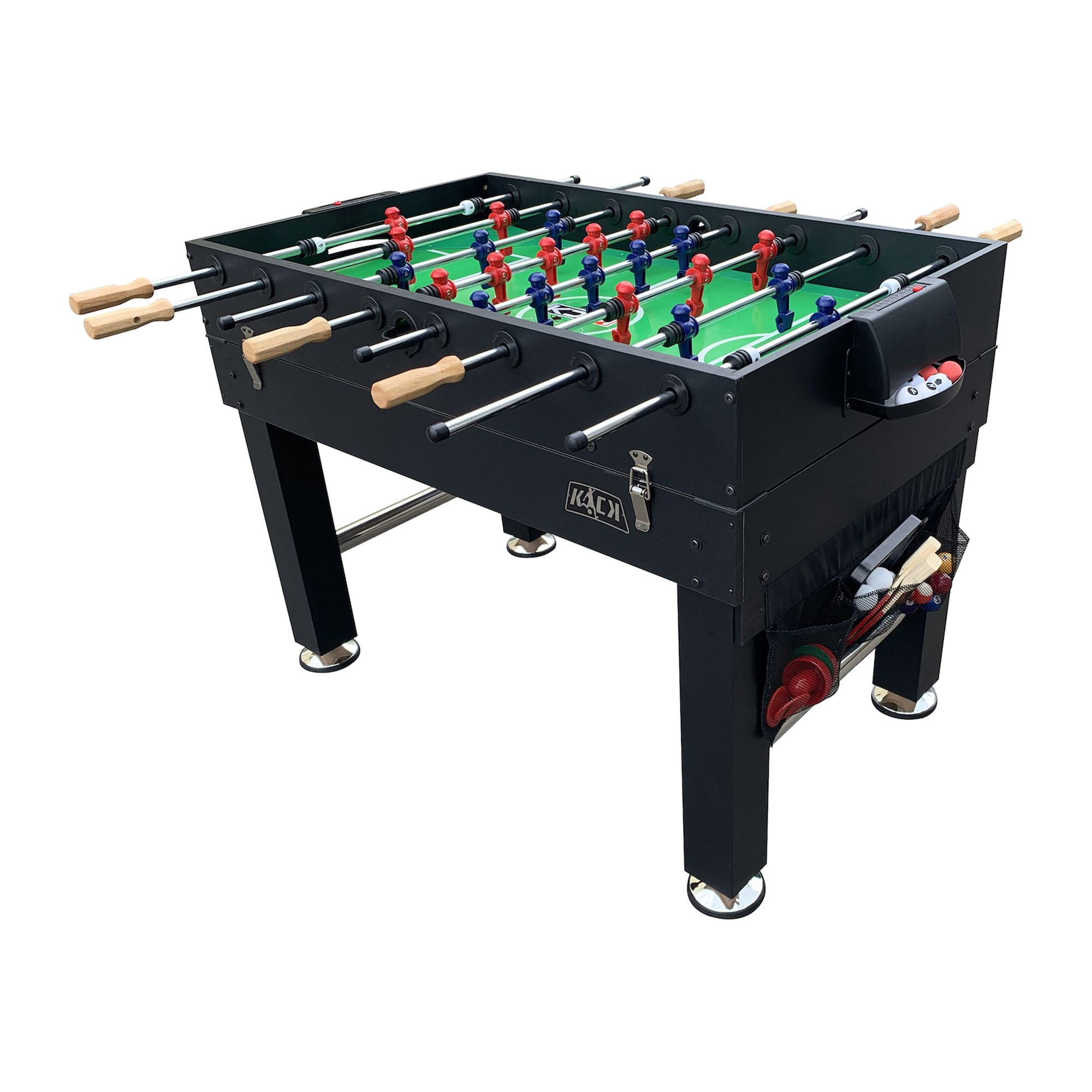KICK Morpheus 55″ 5 in 1 Multi-Game Table&nbsp;(Black) - Combo Game Table Set - Foosball, Billiards/Pool, Glide Hockey, Table Tennis, and Basketball for Home, Game Room, Friends and Family!