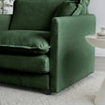 thumbnail image 3 of Accent Chair Set of 2, High-end Chenille Upholstered Armchairs, Living Room Side Chairs with Toss Pillow (Green), 3 of 9