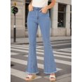 thumbnail image 2 of Pantalones Vaqueros Acampanados De Campana Elásticos Para Mujer Gris azulado XS, 2 of 6