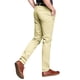 thumbnail image 2 of Pantalones Casual Ajustados y Cónicos de Frente Plano para Hombre Beige, 2 of 6