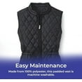 thumbnail image 5 of SAGEFINDS Women Quilted Vest, Stand Collar, Padded Vest with Zipper, Adjustable Toggle Waist - Large, 5 of 8