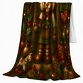 thumbnail image 2 of Nostalgic Christmas Elf Toy Workshop, Festive Holiday Scene, Warm Flannel Blanket for Living Room and Family Room, Art Lovers Christmas Gift, Festive Home Decor, 2 of 9