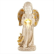 Rollbacks & More Solar Angel Statues for Outside Garden,12 Inch Figurines Light Cemetery Decorations,Yard Decor