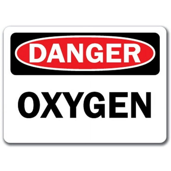 Danger Sign - Oxygen - 10" x 14" OSHA Safety Sign
