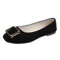 thumbnail image 2 of Chaussures Plates à Boucle Carrée pour Femmes, à Enfiler, Décolleté Peu Profond, Chaussures Simples, Chaussures Décontractées, Chaussures de Travail, 2 of 6