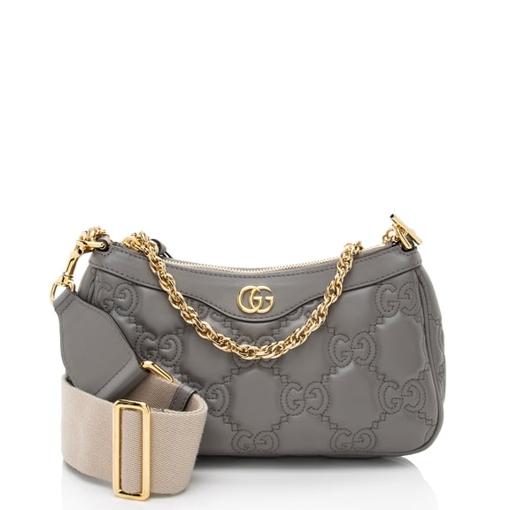 Pre-Owned Gucci Jumbo GG Matelasse Leather Chain Small Crossbody