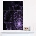 thumbnail image 1 of Fleur Fractale Violette Cristal Lumineuse - Impression sur Toile Florale, 1 of 3
