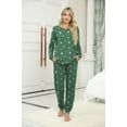 thumbnail image 4 of MINTREUS Womens Pajama Set Long Sleeve Sleepwear Nightwear Soft Pjs Lounge Sets With Pockets, 4 of 7