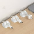 thumbnail image 4 of 6 Pack Cord Organizer, 360°Rotating Twist-Lock Magnetic Cable Management Clips, Adhesive Phone Charging Keeper Wire Cord Holder for Nightstand/Car/Wall, Office Desk Accessories Decor (White), 4 of 6