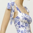 thumbnail image 3 of Vestido de mujer, tirantes con cordones y abertura en el pecho, vestido floral, nueva moda de primavera y verano, 3 of 6