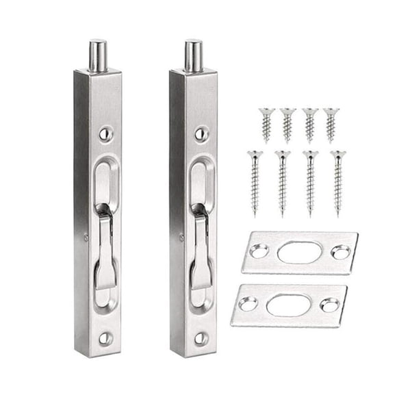 Luzkey 2 Pieces Flush Bolt latches Stainless Steel Easy to Use Accessories Replacement Hardware Concealed Bolt latches for Hotel