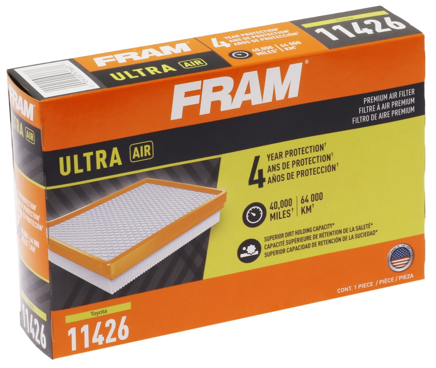 FRAM Ultra Air, XGA11426, Premium Engine Air Filter, Replacement Filter for Select Toyota Vehicles Fits select: 2020-2023 TOYOTA COROLLA, 2016-2022 TOYOTA PRIUS