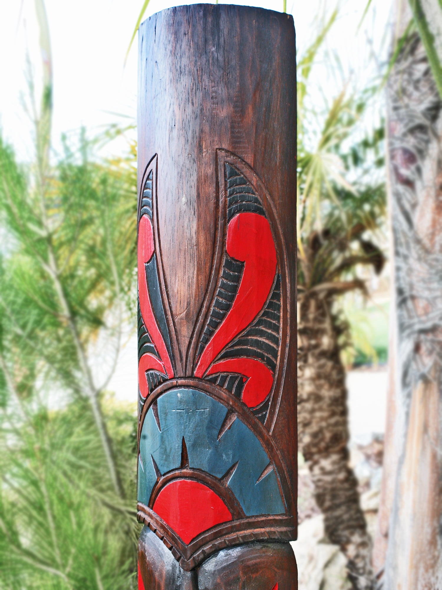Backyard X-Scapes 60" Tiki Mask Crazy Classic Tongue Garden Statue