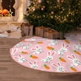 thumbnail image 4 of Salouo Rabbit And Carrot Christmas Tree Skirt 48" Farmhouse Christmas Decorations Snowman Xmas Tree Skirt Tree Mat for Holiday Party Decor, 4 of 8