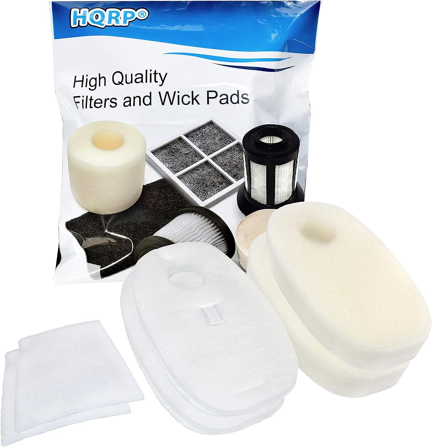 HQRP 2pack Filter Kit for Shark Rocket True Pet HV322 Upright Vacuum