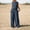 Dark Blue, variant on Pullover Set for Women 2PC Fashion Woman Round Neck Solid Sleeveless Blouse +Loose Pockets Pants Sets Gifts for Women