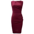 thumbnail image 5 of Blmnix Work Dresses Dress for Women Business Casual Bodycon Petticoat Midi Dresses Crew Neck Red Sleeveless Adjustable Waist Summer Casual Dresses for Women,XL, 5 of 7