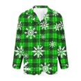 thumbnail image 3 of Mens 2 Piece Christmas Set Graphic Button Down Shirt and Pants Holiday Vocation Travel Outfits Sets, L, 3 of 6
