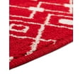 thumbnail image 4 of Unique Loom Tribal Trellis Collection Area Rug - Alaoui (7' 10" Round Burgundy Red/Ivory), 4 of 12