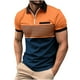 thumbnail image 2 of pstuiky camisetas de hombre, Blusa de manga corta con cuello vuelto, versátil, con cremallera y rayas para hombre camisas casuales para hombre xxl, 2 of 3