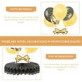 thumbnail image 3 of Shisuyan Unique Paper Craft Black Honeycomb Ball for New Year Table Decorations 1 Set, 3 of 8