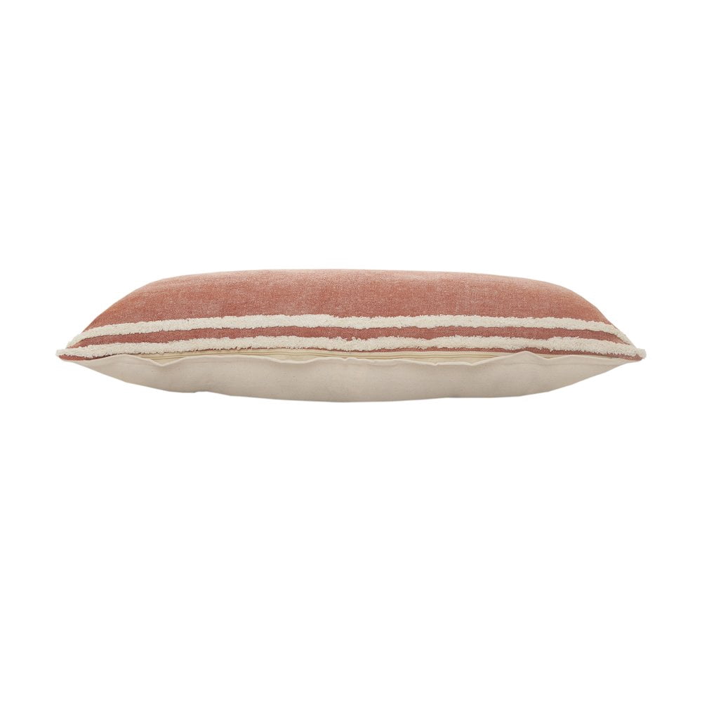 LR Home Soft Striped Cinnamon Lumbar Throw Pillow