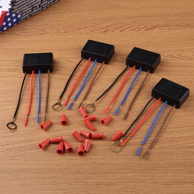 Interruptor De Atenuación Táctil 4 interruptores de atenuación de luz táctil de 3 vías con tapas de cableado Control de lámpara de mesa Wdftyju Libre de BPA