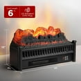 thumbnail image 4 of TURBRO Eternal Flame EF23-PB Electric Fireplace Logs, 23" Remote Control Fireplace Insert Log Heater, Realistic Pinewood Ember Bed, Thermostat, Timer, 1400W Black, 4 of 7