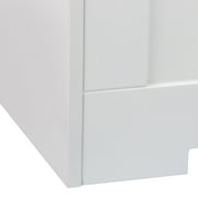 ZENY 30 inch Wood Storage Bench Toy Chest Bench Foot Rest Seat for Bedroom Living Room White