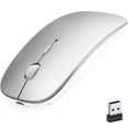 thumbnail image 1 of AnthroDesk Wireless Slim Mouse (Silver), 1 of 8