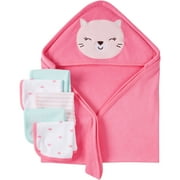 Child Of Mine by Carter's Newborn Baby Girl Towel And Washcloth 6Piece