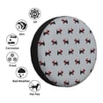 thumbnail image 4 of Goofa Polka Dot Christmas Dog Pattern Universal Tire Cover for Jeep, SUV, Truck, and Trailer – Waterproof, UV-Resistant,Easy to Install, Fits 14"-17" Tires-15 inch, 4 of 6
