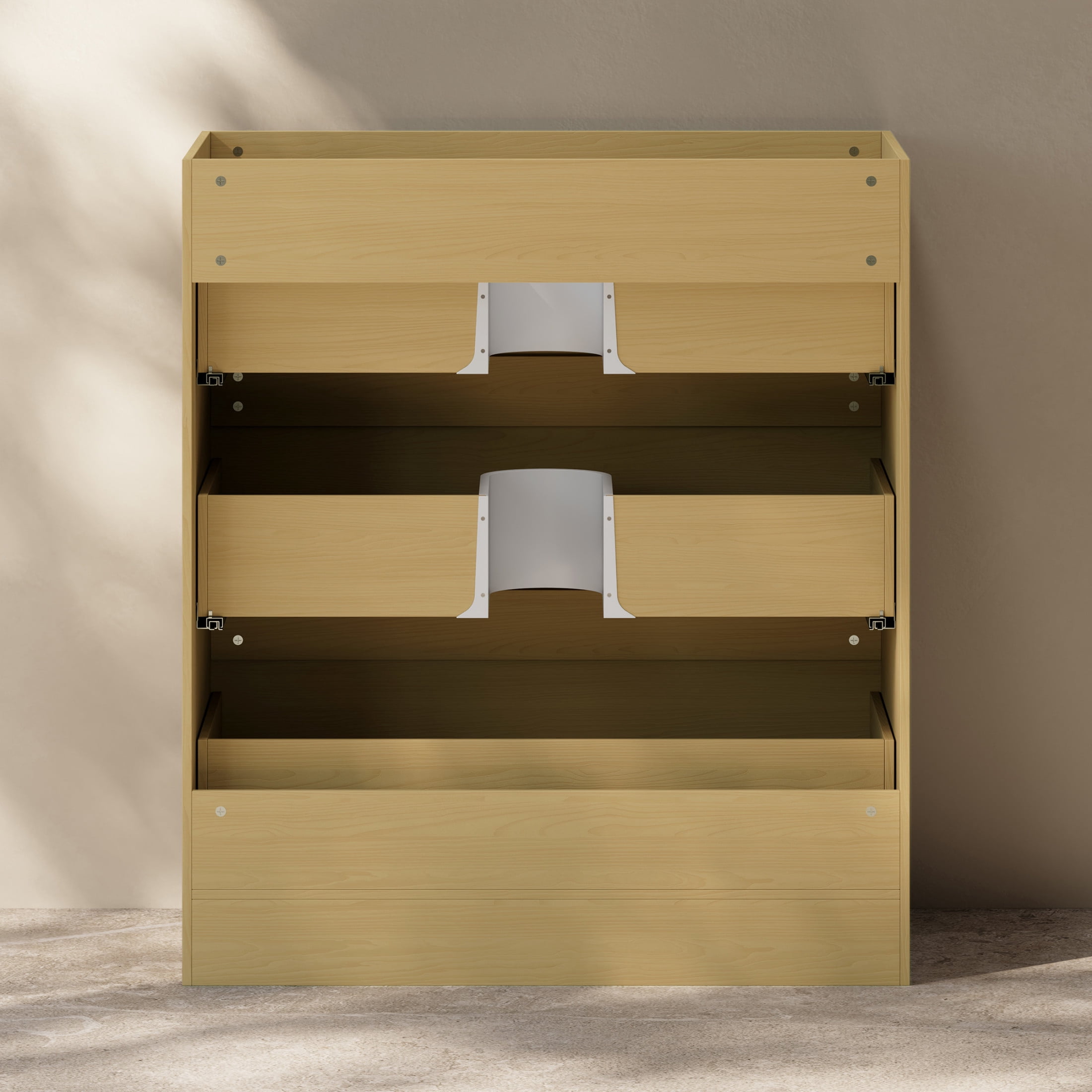 Liberte 30" Freestanding Bathroom Vanity Cabinet without Top in Natural Oak